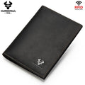 Custom Passport Holder with Coin Purse Crazy Horse Leather RFID Credit Cards Holder Anti-lost  Folding Wallet for Passports