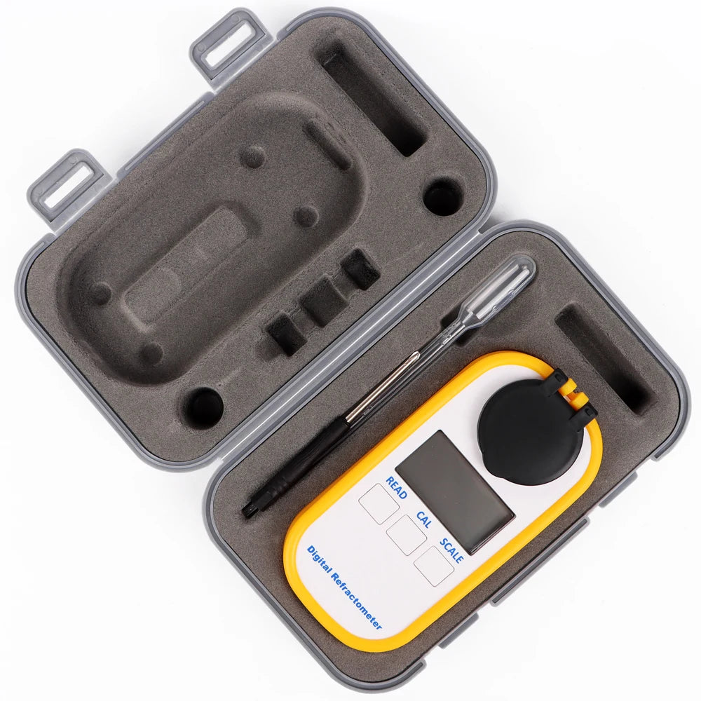 Digital Honey Refractometer Measuring Sugar Content Meter Range 0~90% Brix Refractometer Fruit Juice Beverage Honey Water Test