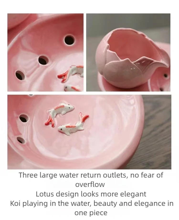 Ceramic pet water fountain with USB pump for cats and other pets to drink water.