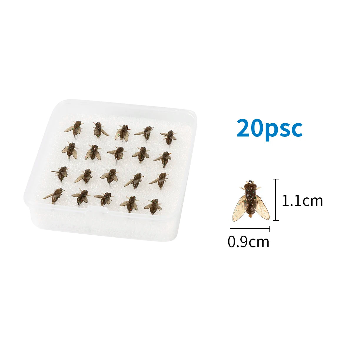 10/20pcs/box Bionic Fly Fishing Bait Fly Hook Soft Bait Add Fish Attractant Fishing Gear For Salmon