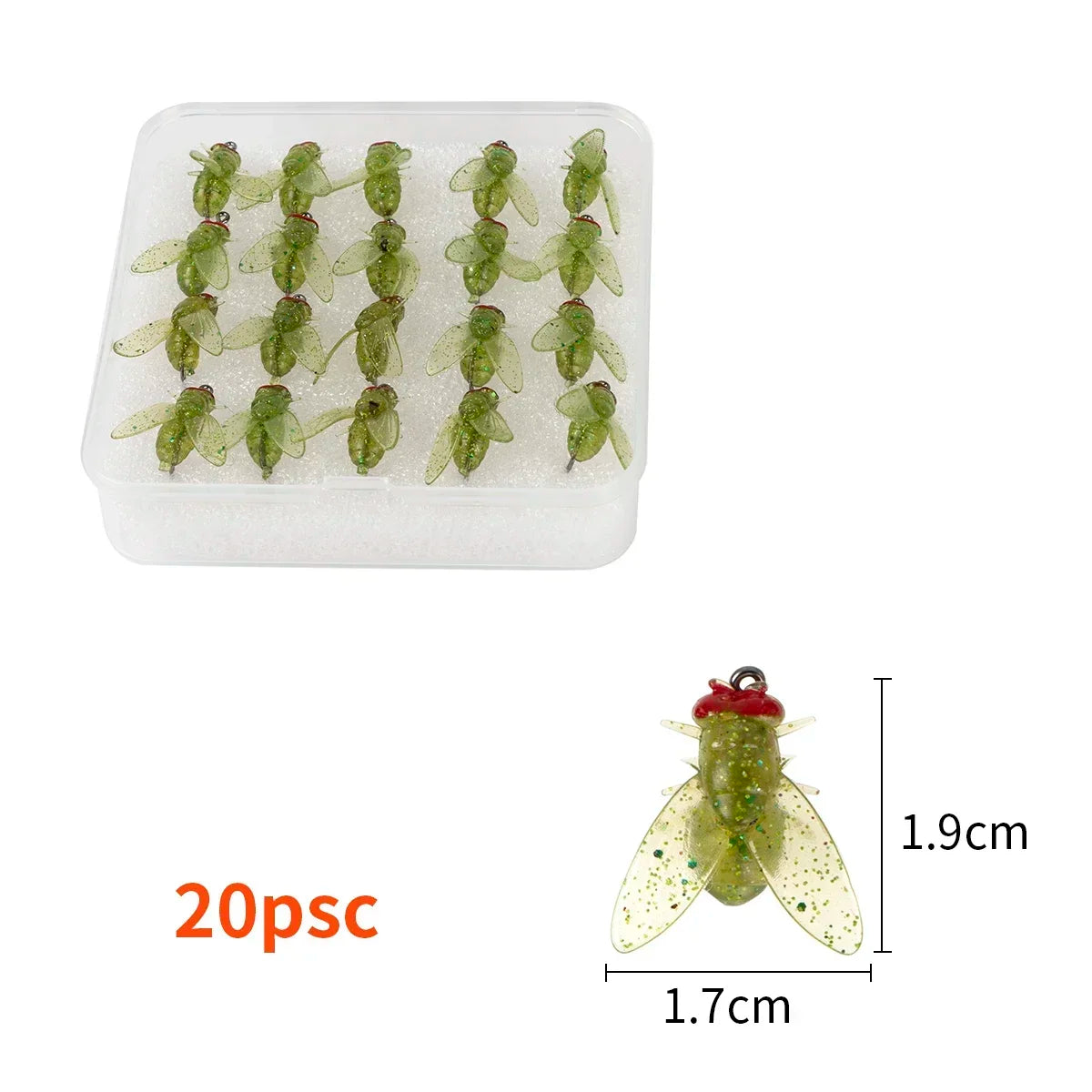 10/20pcs/box Bionic Fly Fishing Bait Fly Hook Soft Bait Add Fish Attractant Fishing Gear For Salmon