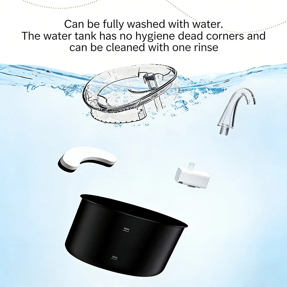 2.2L Automatic Pet Water Fountain Ultra-Quiet Pump Faucet Cat Water Dispenser Suitable with USB Sensor Electric for Cats Dogs