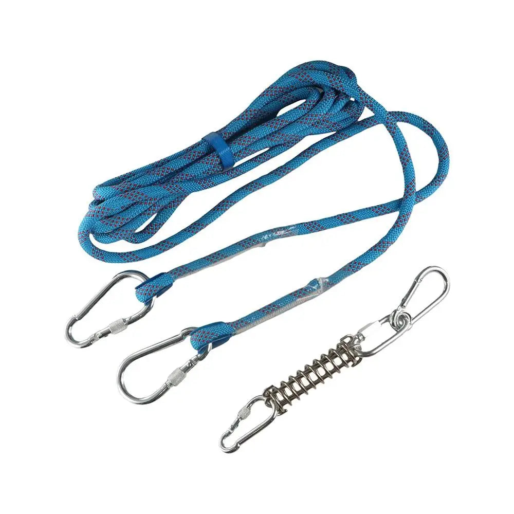 Bite Resistant Dog Spring Pole Toys 5M Cotton Rope Hanging Exercise Cotton Rope Dog Spring Pole Toys Tug Dog Teething Outdoor