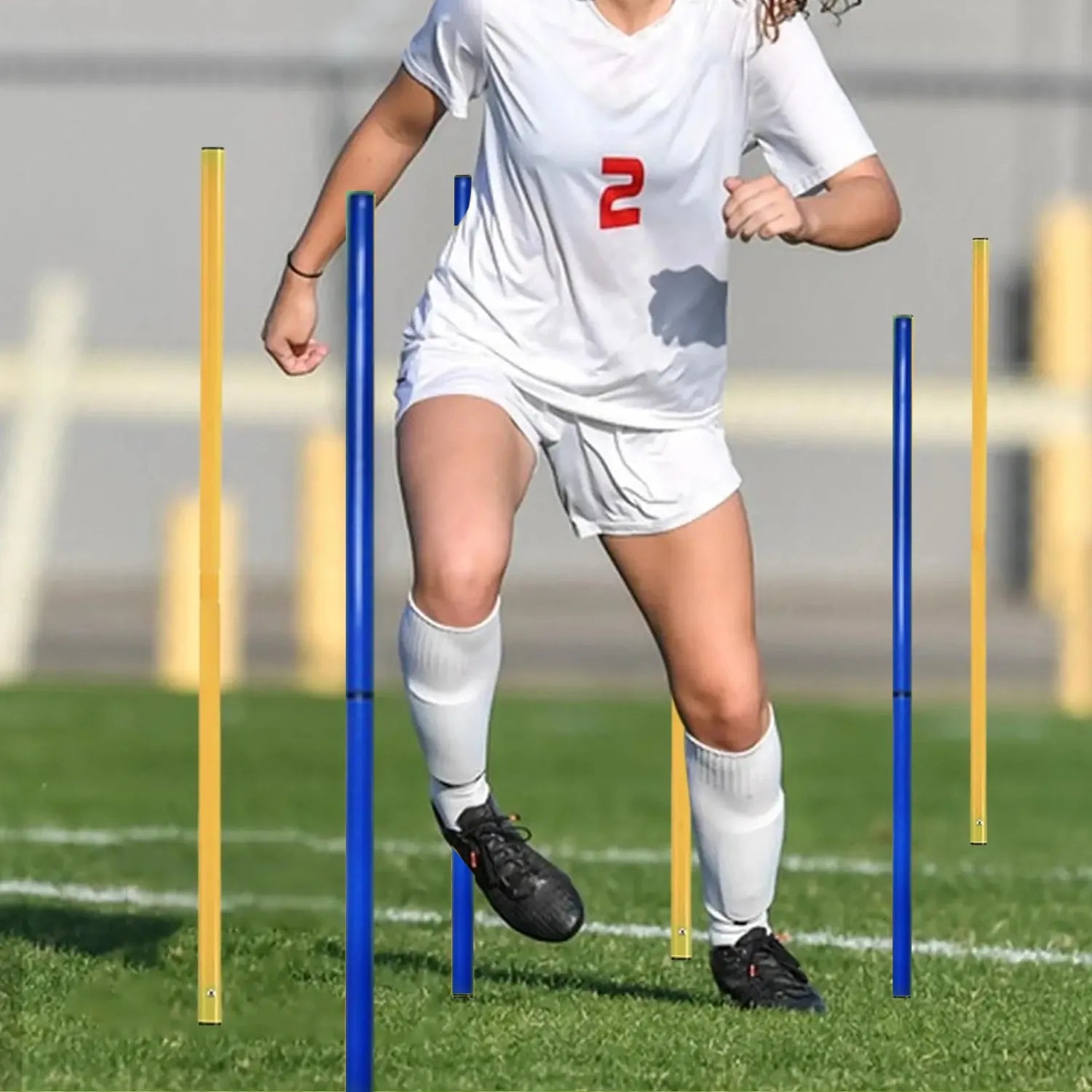 Dribbling Around Poles Training Obstacle, S-Shaped Running Sign Post, Football Auxiliary Training Equipment, Dog Agility Trainer