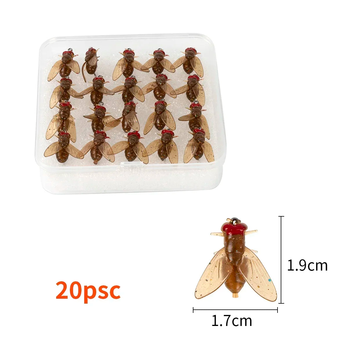 10/20pcs/box Bionic Fly Fishing Bait Fly Hook Soft Bait Add Fish Attractant Fishing Gear For Salmon