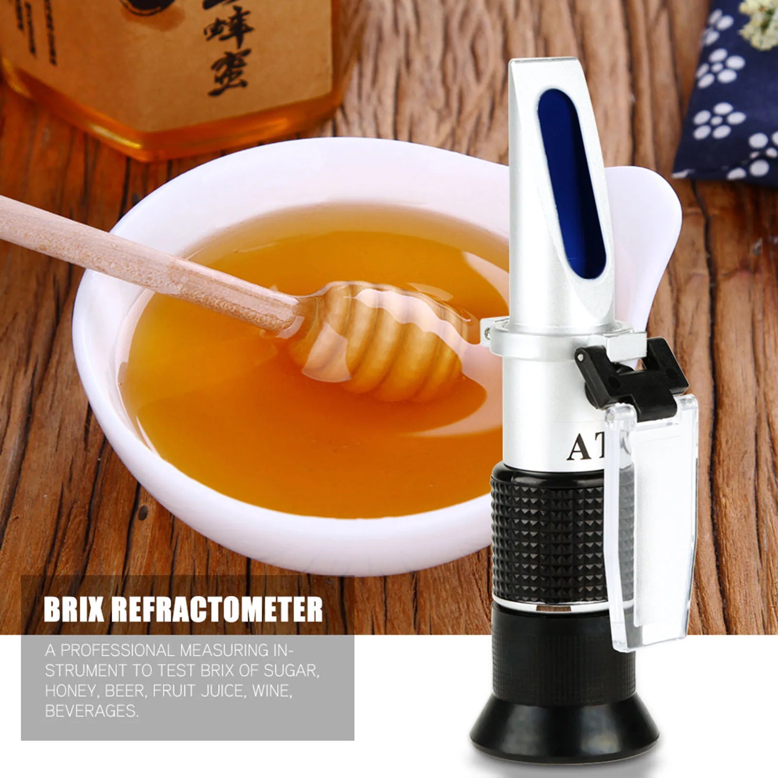 Refractometer Honey Refractometer Professional 58-90% Accurate  Refractometer Honey Sugar Tester Meter Sugar Test Meter