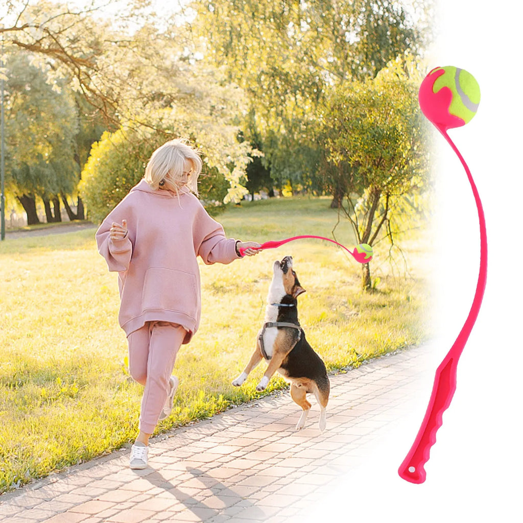 Dog Toys Throwing Pole Dog Training Ball Thrower Outdoor With Tennis Ball Training Throwing Toys Pet Supplies For Gift