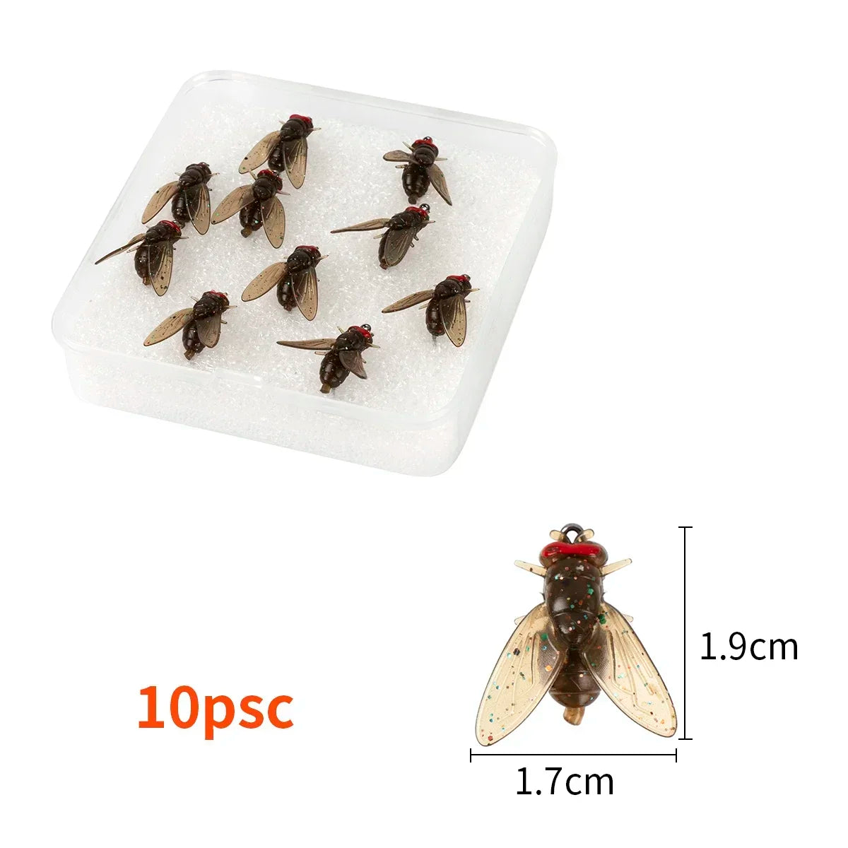 10/20pcs/box Bionic Fly Fishing Bait Fly Hook Soft Bait Add Fish Attractant Fishing Gear For Salmon