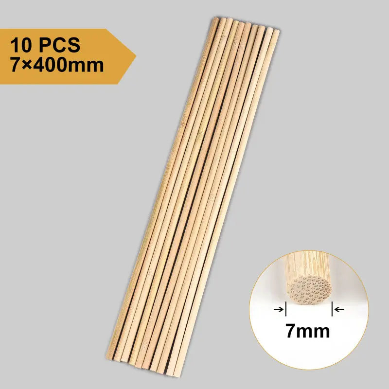 6/10/20/30/40pcs Round Wooden Bamboo Sticks DIY Handmade Craft Making Small Wooden Stick Material For Woodworking Supplies
