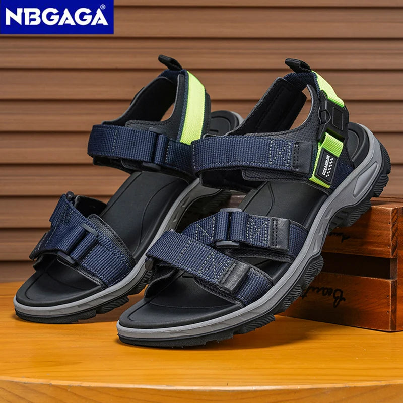 Summer Men's Sandals Trendy Casual Outdoor Sport Shoes for Holidays Beach Breathable Wear-Resistant Hiking & Walking Sandals