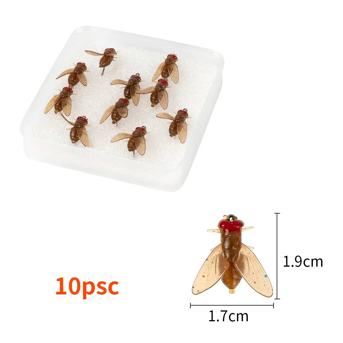 10/20pcs/box Bionic Fly Fishing Bait Fly Hook Soft Bait Add Fish Attractant Fishing Gear For Salmon