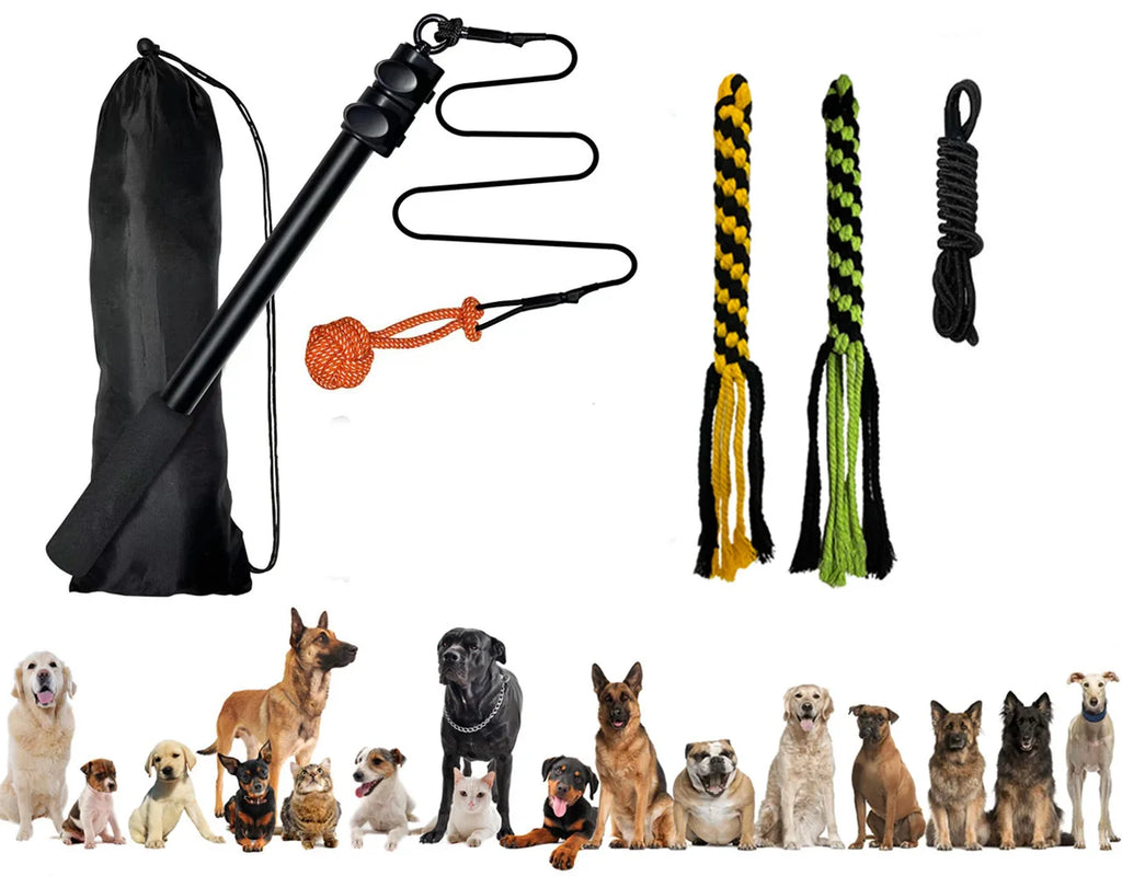 Telescopic Dog Teeth Grinding Toy Interactive Dog Toys Fit Multiple Scenarios Flirt Pole for Dogs Bite-resistant Dogs Stuff
