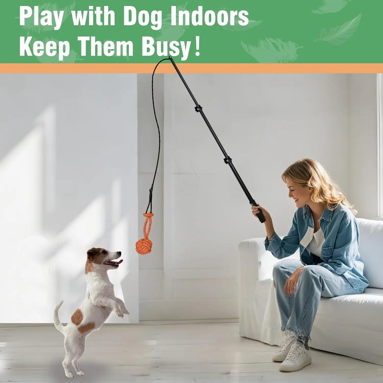 Telescopic Dog Teeth Grinding Toy Interactive Dog Toys Fit Multiple Scenarios Flirt Pole for Dogs Bite-resistant Dogs Stuff