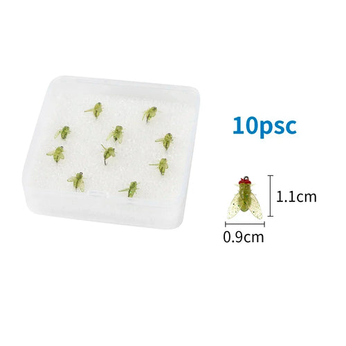 10/20pcs/box Bionic Fly Fishing Bait Fly Hook Soft Bait Add Fish Attractant Fishing Gear For Salmon
