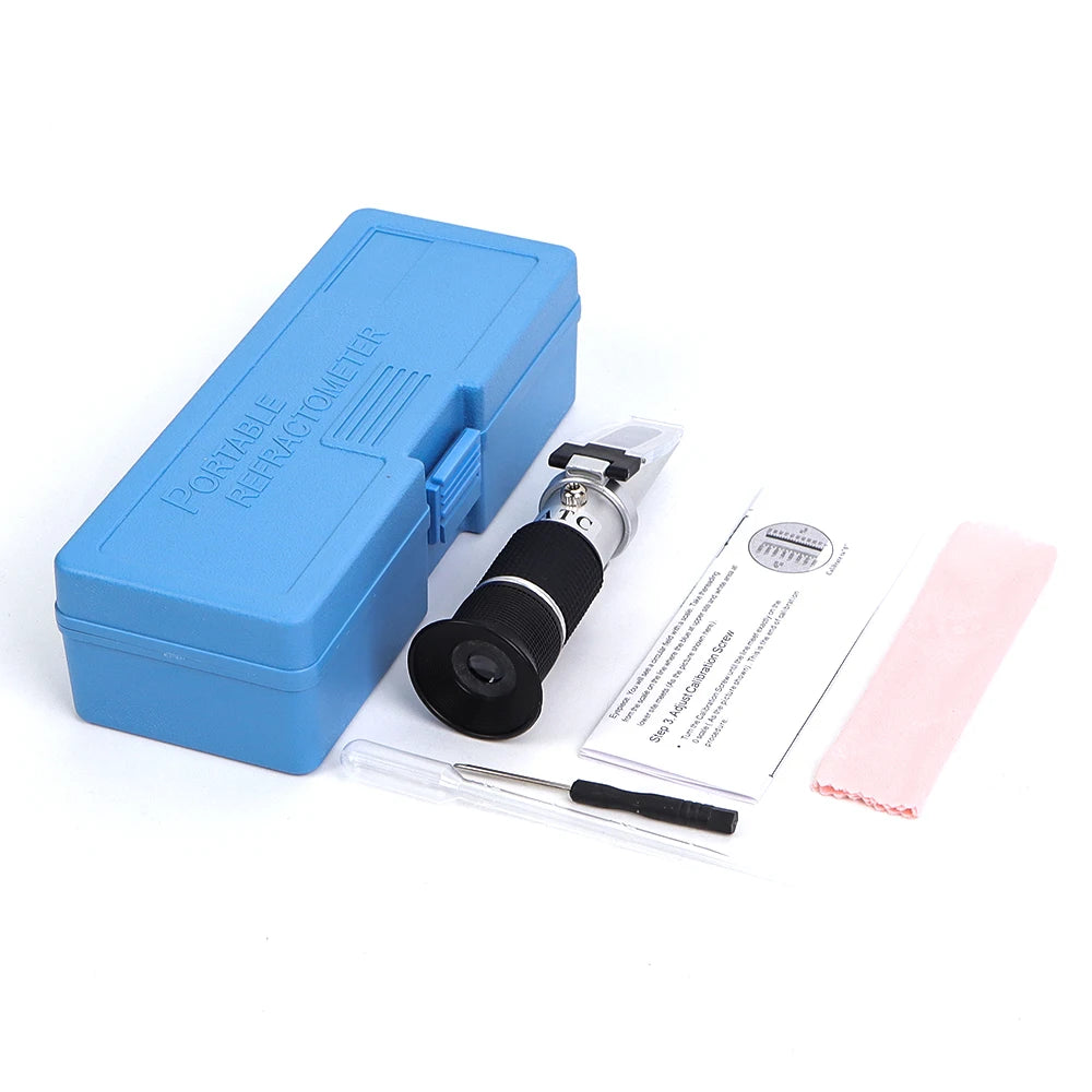 0-80% Honey Refractometer Handheld Brix Meter ATC Sugar Concentration Tester Brix Sugar Test Tool for Fruit Sweetness Juice