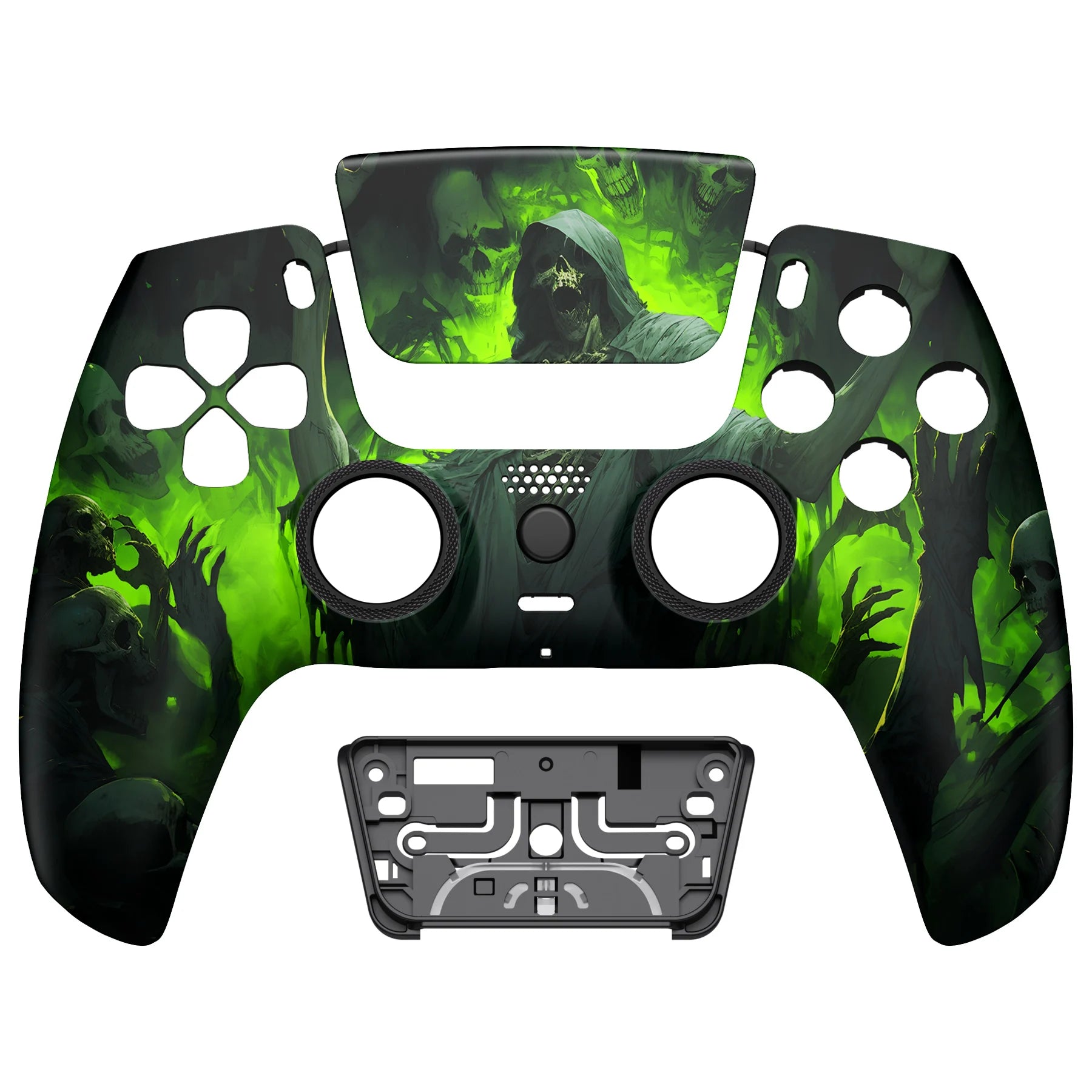 eXtremeRate LUNA Redesigned Replacement Front Shell Touchpad For ps5 Controller BDM-010/020/030/040/050 - Dark Carnival