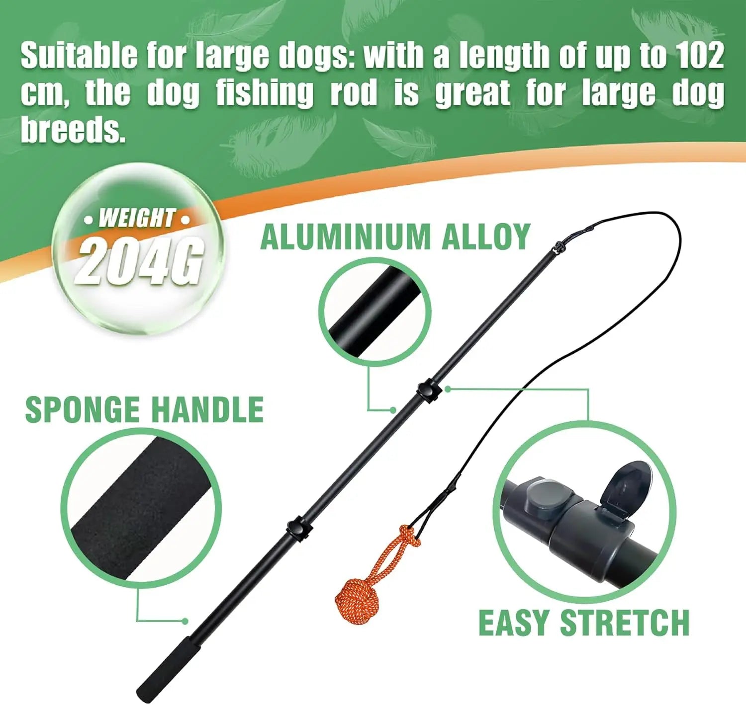 Telescopic Dog Teeth Grinding Toy Interactive Dog Toys Fit Multiple Scenarios Flirt Pole for Dogs Bite-resistant Dogs Stuff