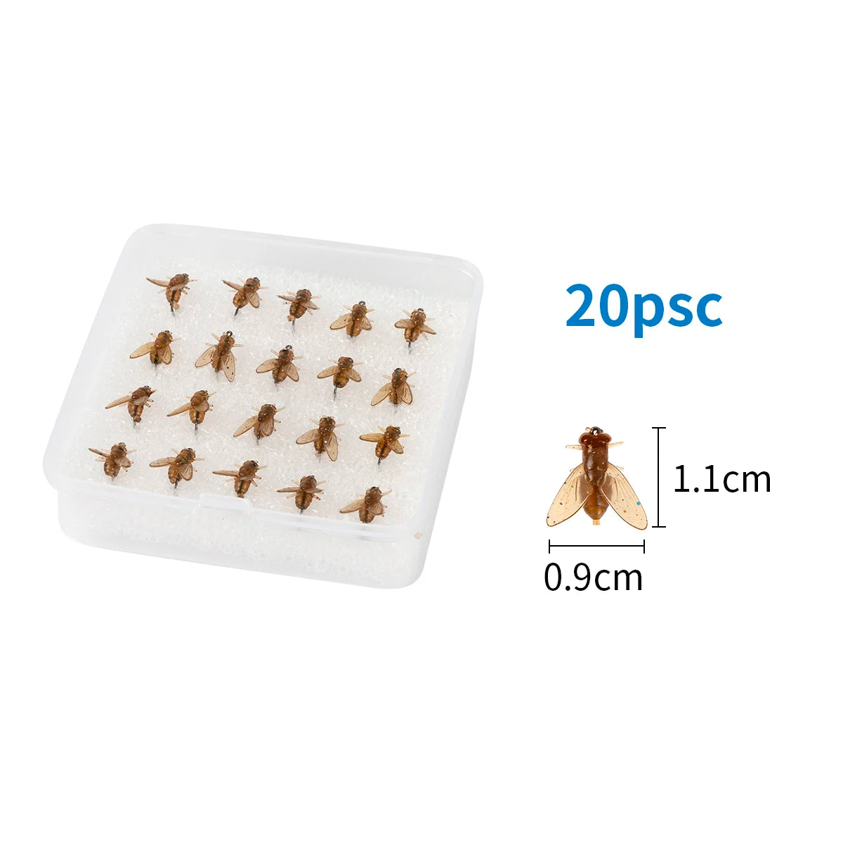 10/20pcs/box Bionic Fly Fishing Bait Fly Hook Soft Bait Add Fish Attractant Fishing Gear For Salmon