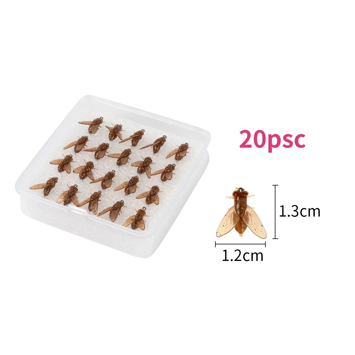 10/20pcs/box Bionic Fly Fishing Bait Fly Hook Soft Bait Add Fish Attractant Fishing Gear For Salmon