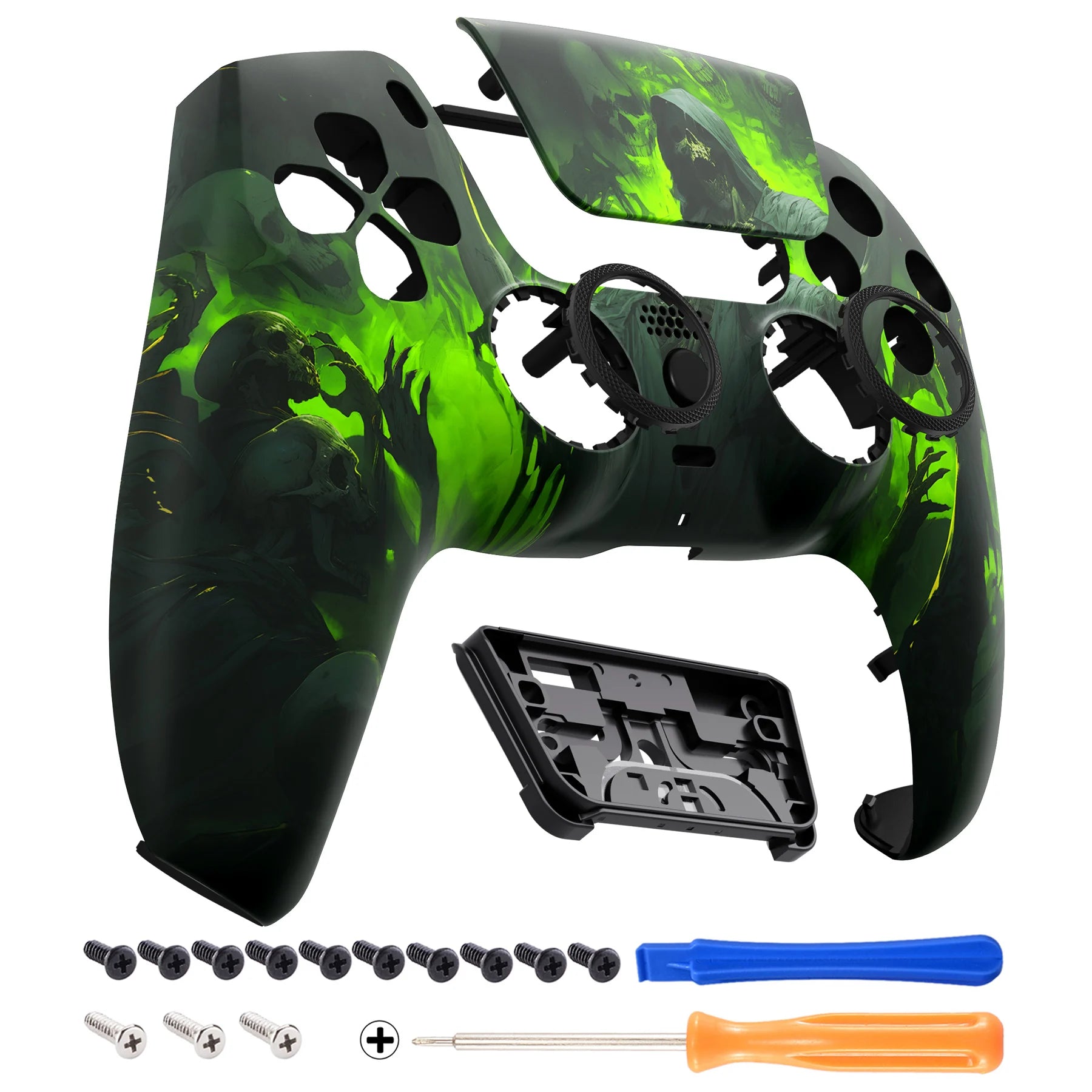 eXtremeRate LUNA Redesigned Replacement Front Shell Touchpad For ps5 Controller BDM-010/020/030/040/050 - Dark Carnival