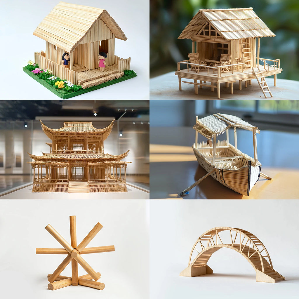 6/10/20/30/40pcs Round Wooden Bamboo Sticks DIY Handmade Craft Making Small Wooden Stick Material For Woodworking Supplies