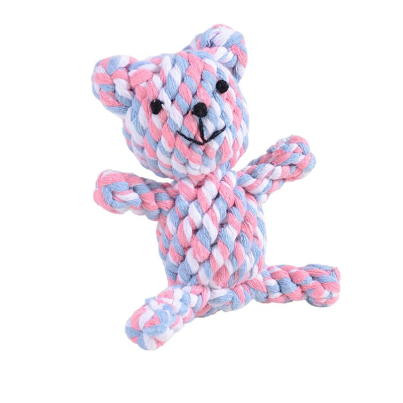 Dog Rope Toy Cartoon Animal Dog Chew Toys for Small Large Dogs Cats Molar Cleaning Teeth Toy Bite Resistance Puppy Pet Supplies