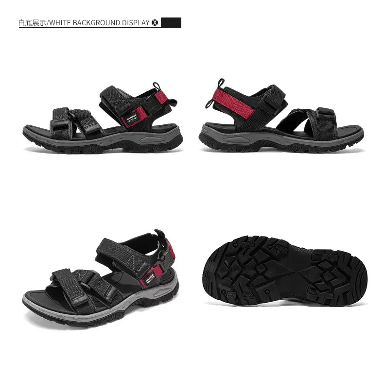 Summer Men's Sandals Trendy Casual Outdoor Sport Shoes for Holidays Beach Breathable Wear-Resistant Hiking & Walking Sandals
