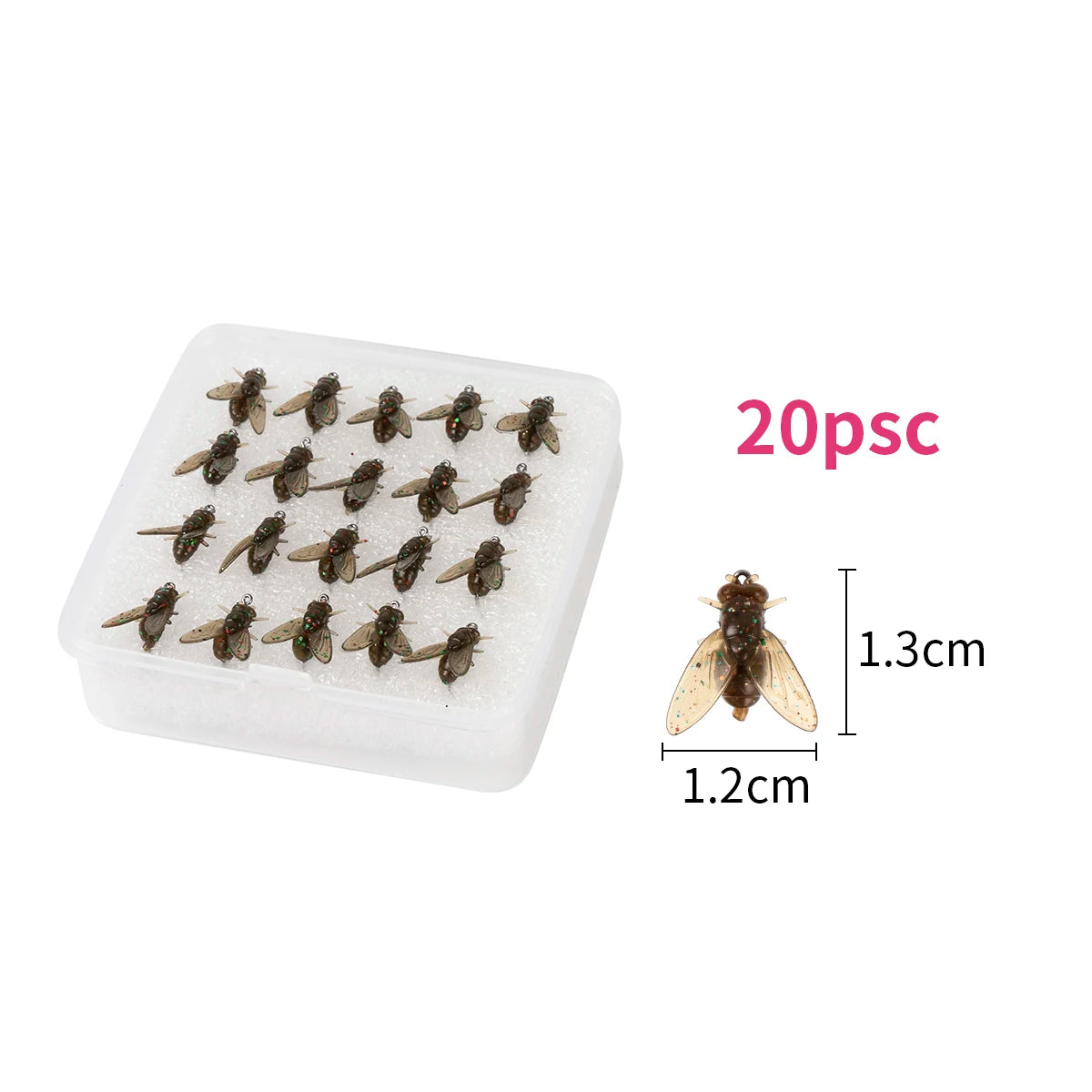 10/20pcs/box Bionic Fly Fishing Bait Fly Hook Soft Bait Add Fish Attractant Fishing Gear For Salmon