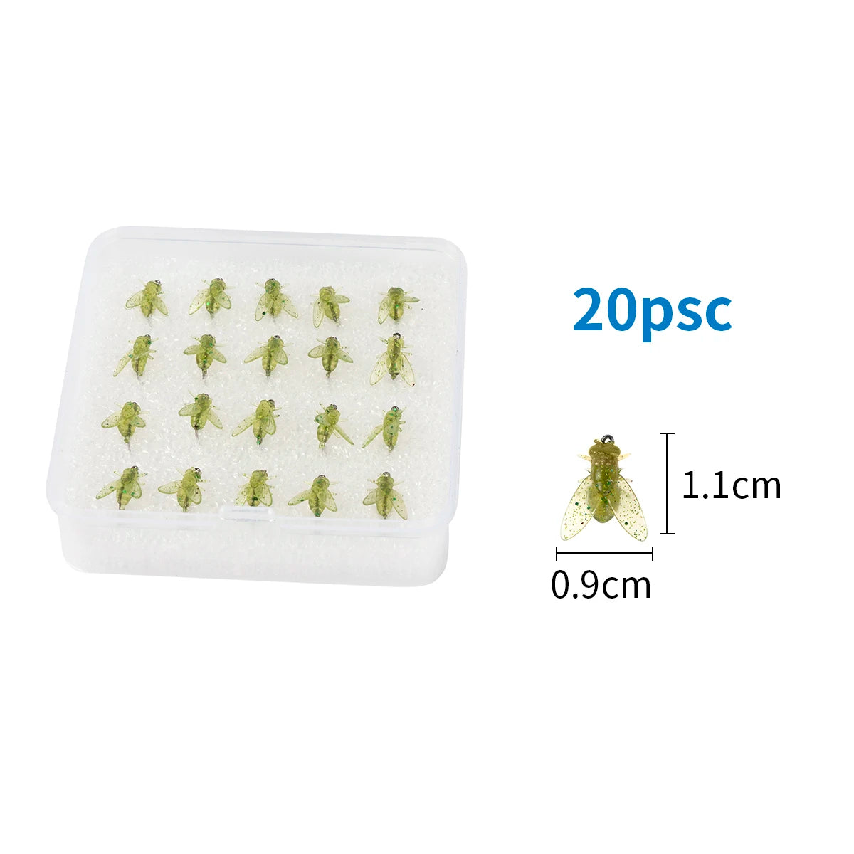 10/20pcs/box Bionic Fly Fishing Bait Fly Hook Soft Bait Add Fish Attractant Fishing Gear For Salmon