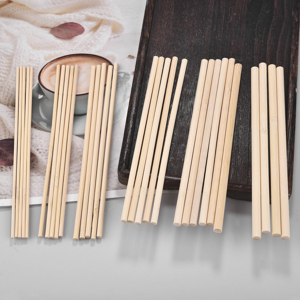 6/10/20/30/40pcs Round Wooden Bamboo Sticks DIY Handmade Craft Making Small Wooden Stick Material For Woodworking Supplies