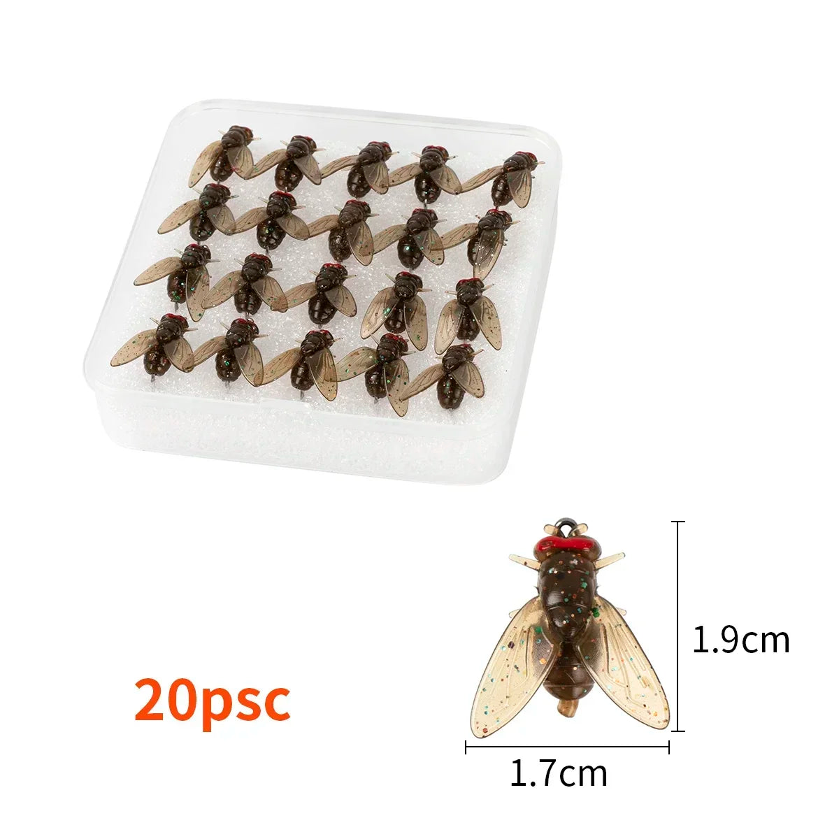 10/20pcs/box Bionic Fly Fishing Bait Fly Hook Soft Bait Add Fish Attractant Fishing Gear For Salmon