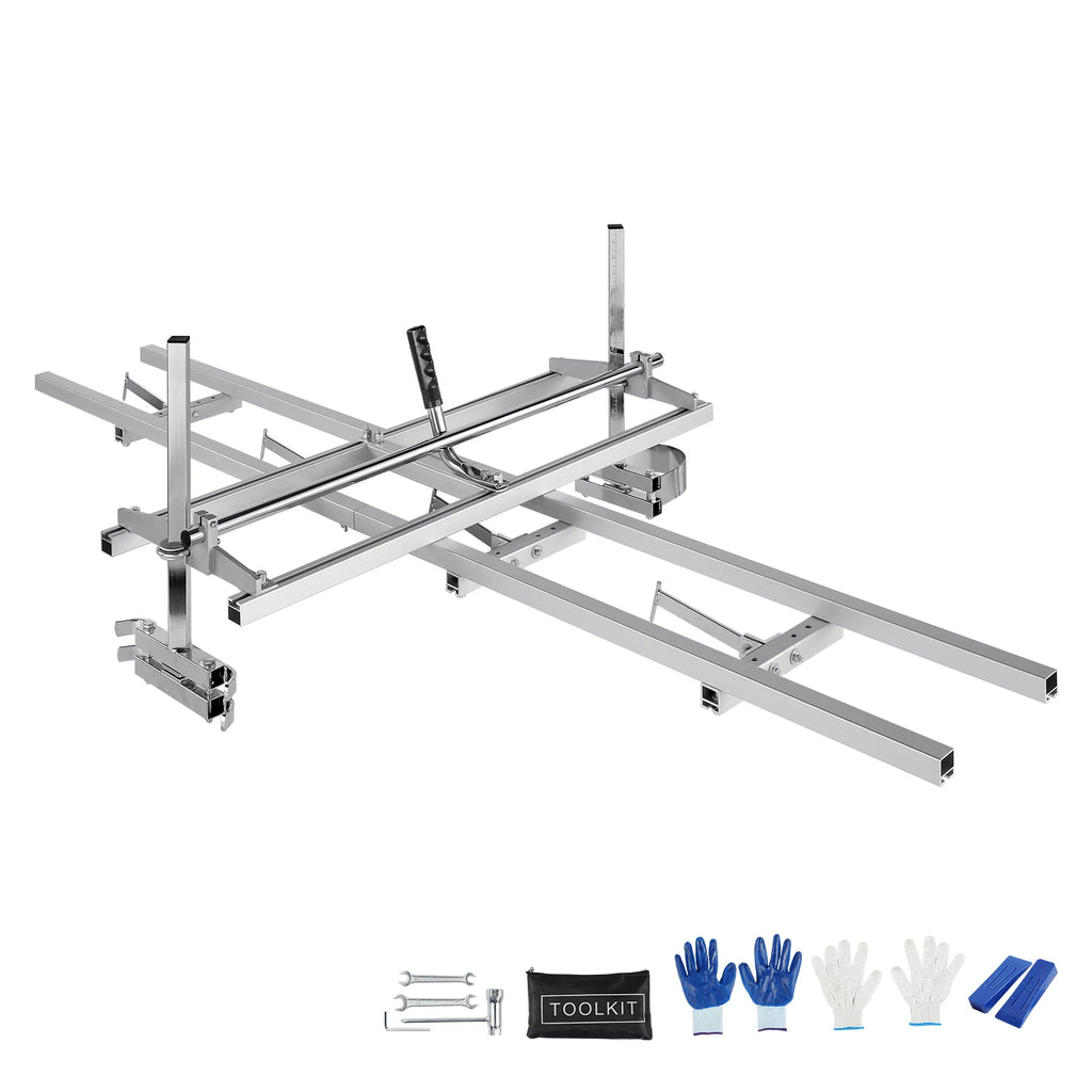 SucceBuy Chainsaw Mill Planking Milling 14-36 Inch Guide Bar Wood Lumber Cutting Portable Sawmill Aluminum Steel Chain Saw Mill
