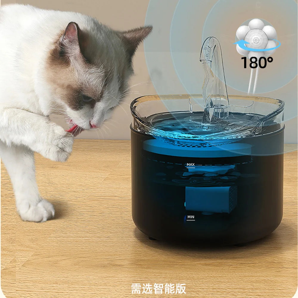 2.2L Automatic Pet Water Fountain Ultra-Quiet Pump Faucet Cat Water Dispenser Suitable with USB Sensor Electric for Cats Dogs