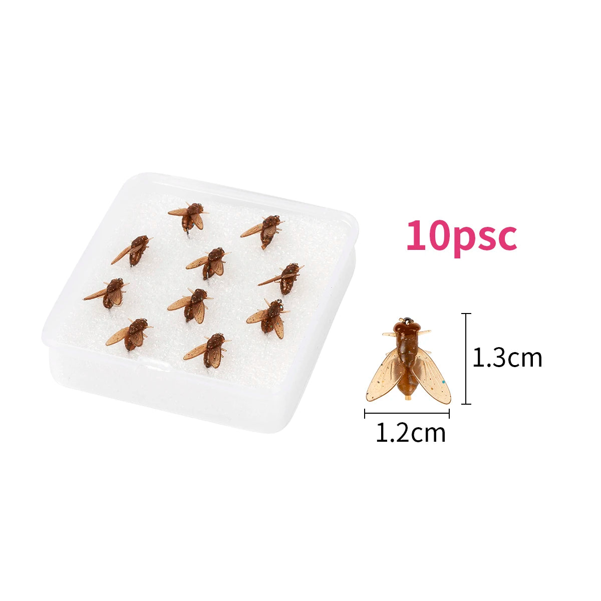 10/20pcs/box Bionic Fly Fishing Bait Fly Hook Soft Bait Add Fish Attractant Fishing Gear For Salmon