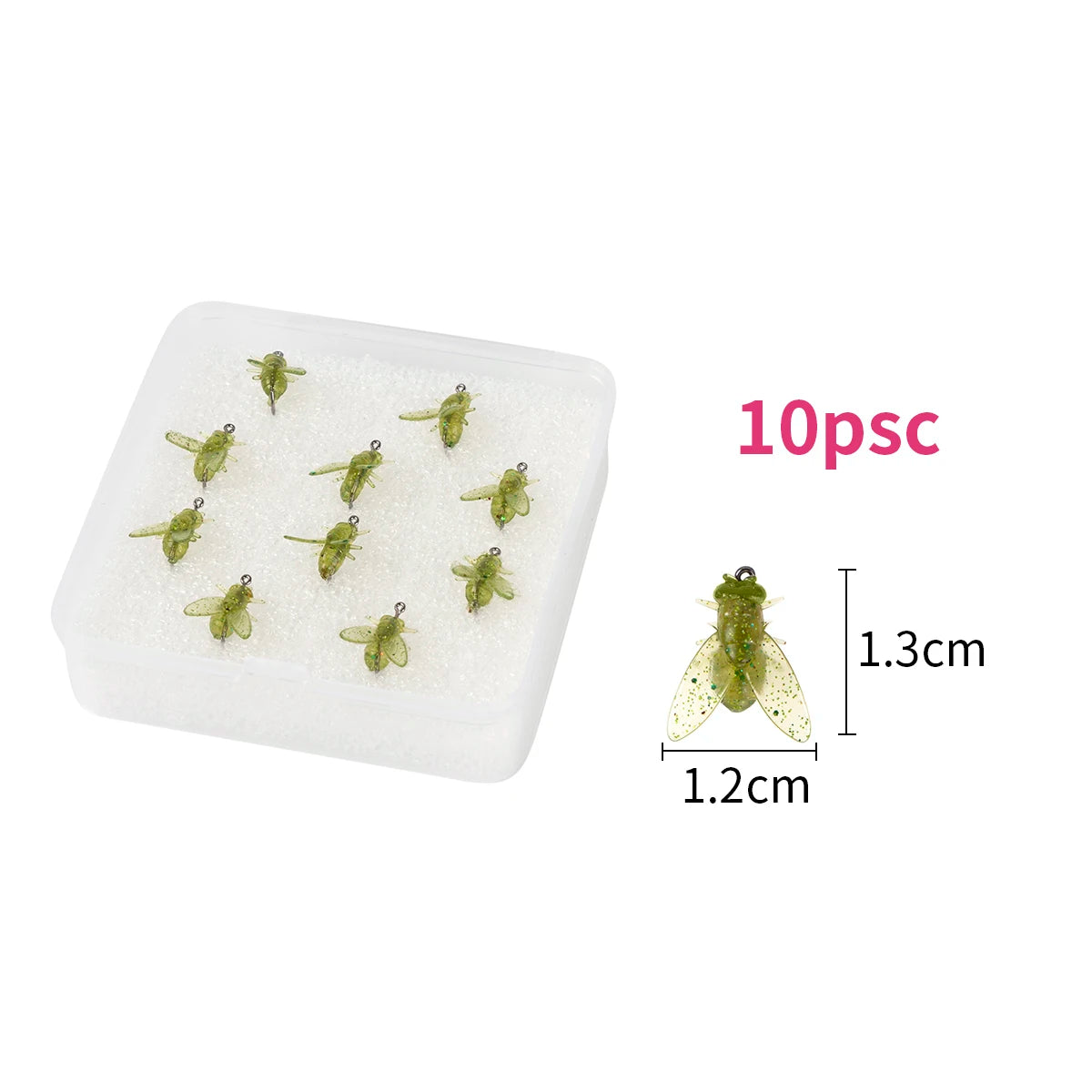 10/20pcs/box Bionic Fly Fishing Bait Fly Hook Soft Bait Add Fish Attractant Fishing Gear For Salmon