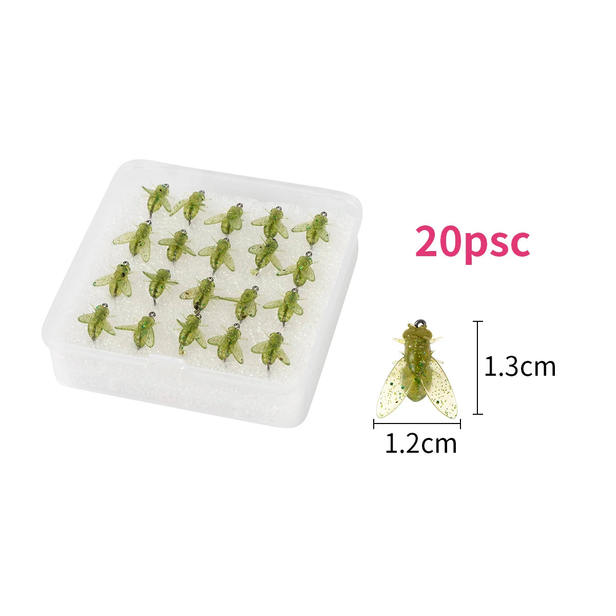 10/20pcs/box Bionic Fly Fishing Bait Fly Hook Soft Bait Add Fish Attractant Fishing Gear For Salmon