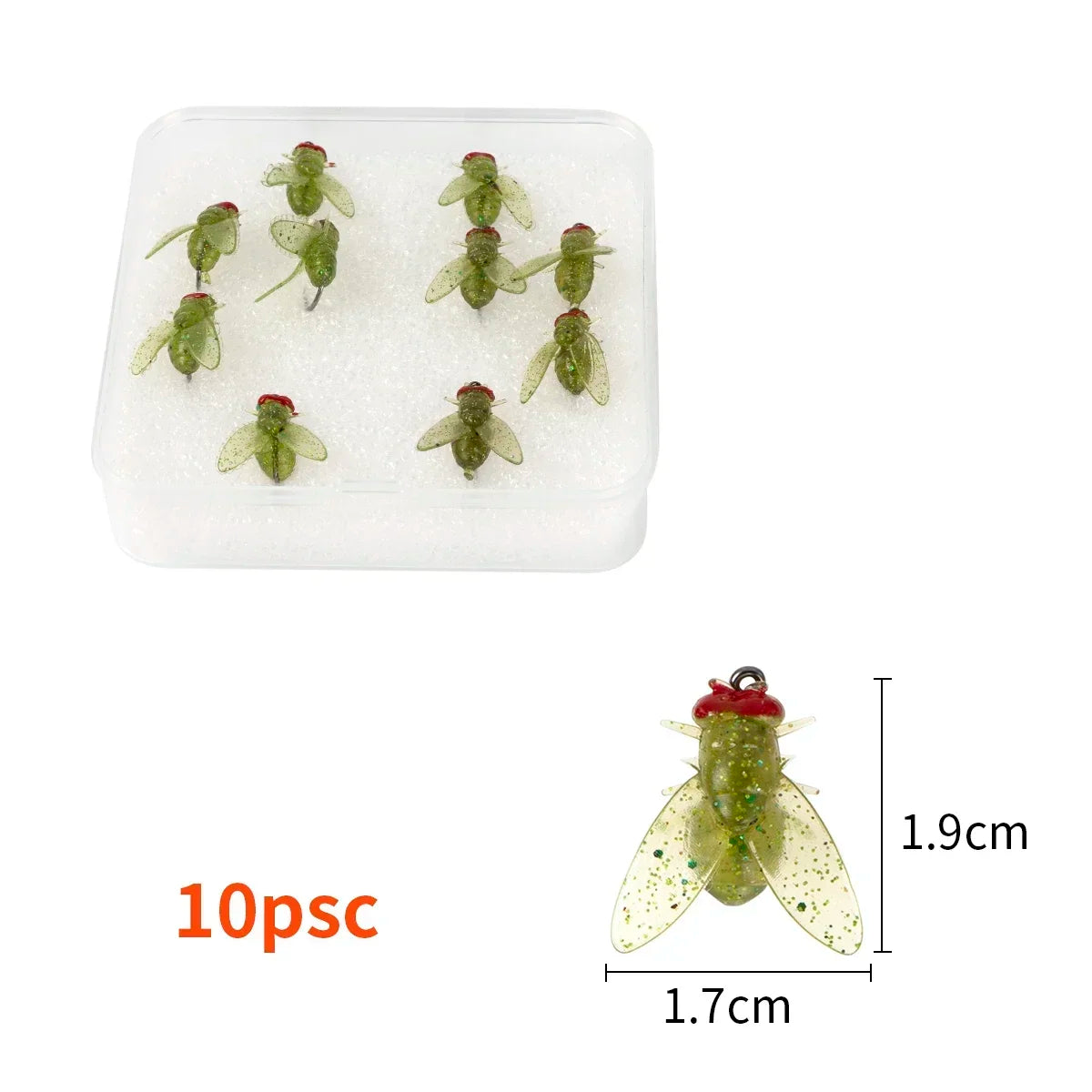 10/20pcs/box Bionic Fly Fishing Bait Fly Hook Soft Bait Add Fish Attractant Fishing Gear For Salmon