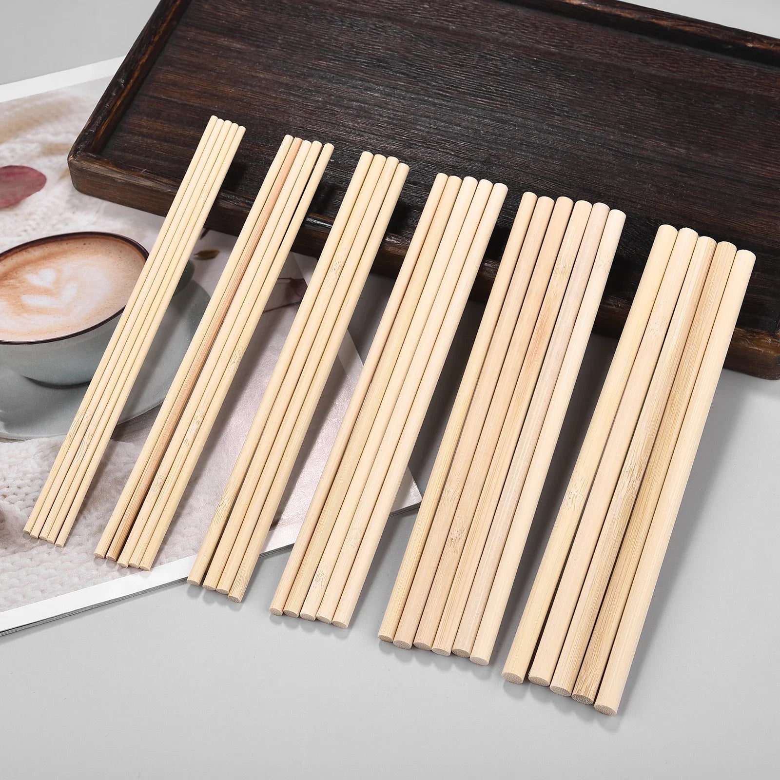 6/10/20/30/40pcs Round Wooden Bamboo Sticks DIY Handmade Craft Making Small Wooden Stick Material For Woodworking Supplies