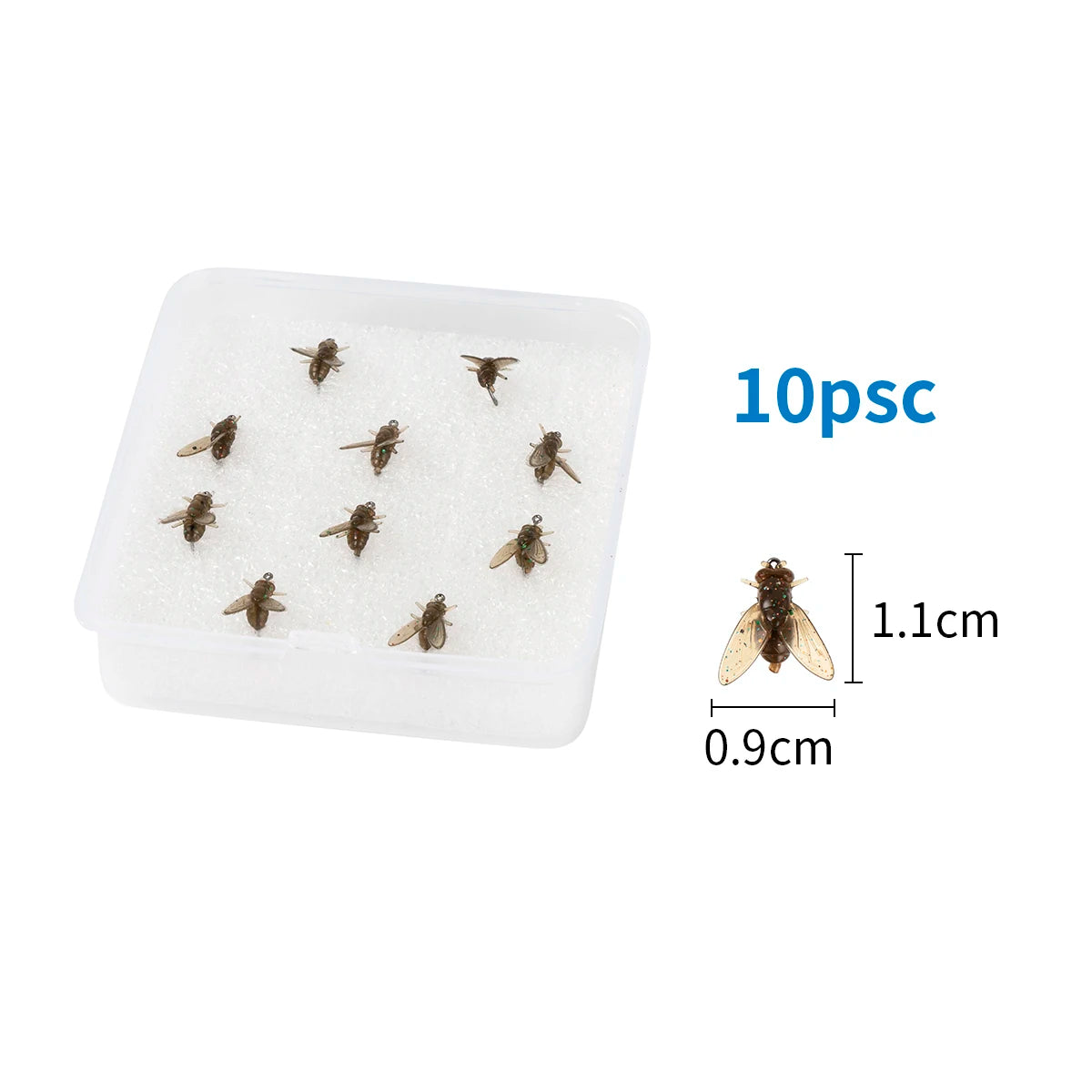 10/20pcs/box Bionic Fly Fishing Bait Fly Hook Soft Bait Add Fish Attractant Fishing Gear For Salmon