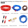 1500W/2000W Car Audio Speakers Wiring Kit Good Quality  Car Audio Cable Kit 8GA AMP Fuse Holder Speaker Installation Wires