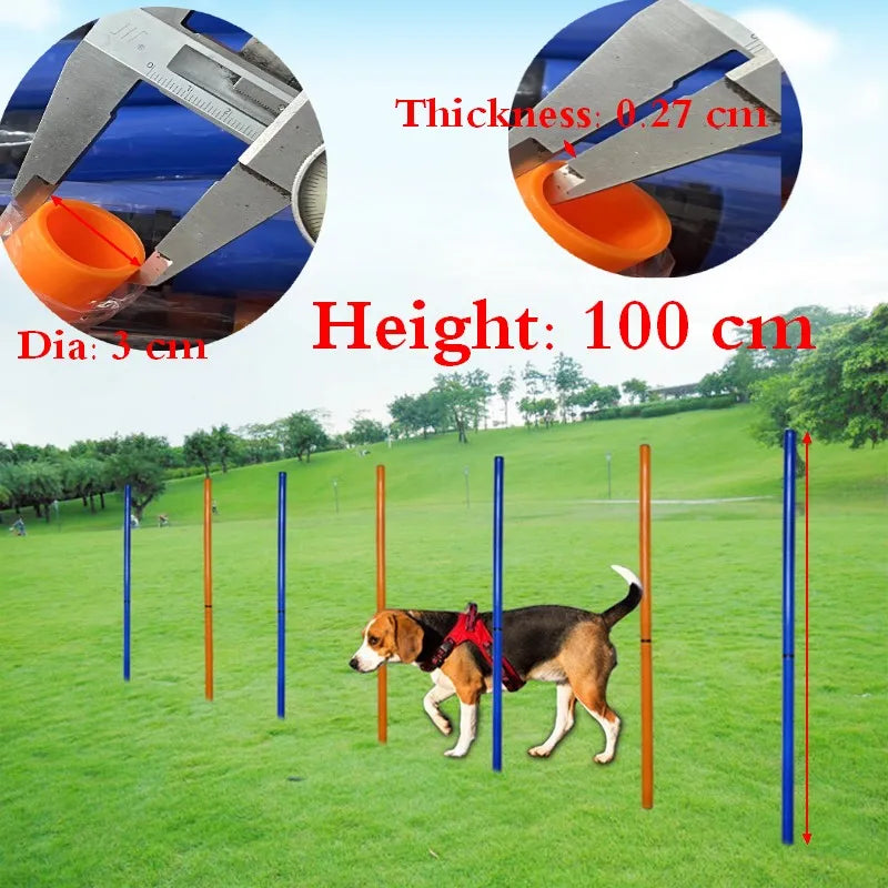Dribbling Around Poles Training Obstacle, S-Shaped Running Sign Post, Football Auxiliary Training Equipment, Dog Agility Trainer