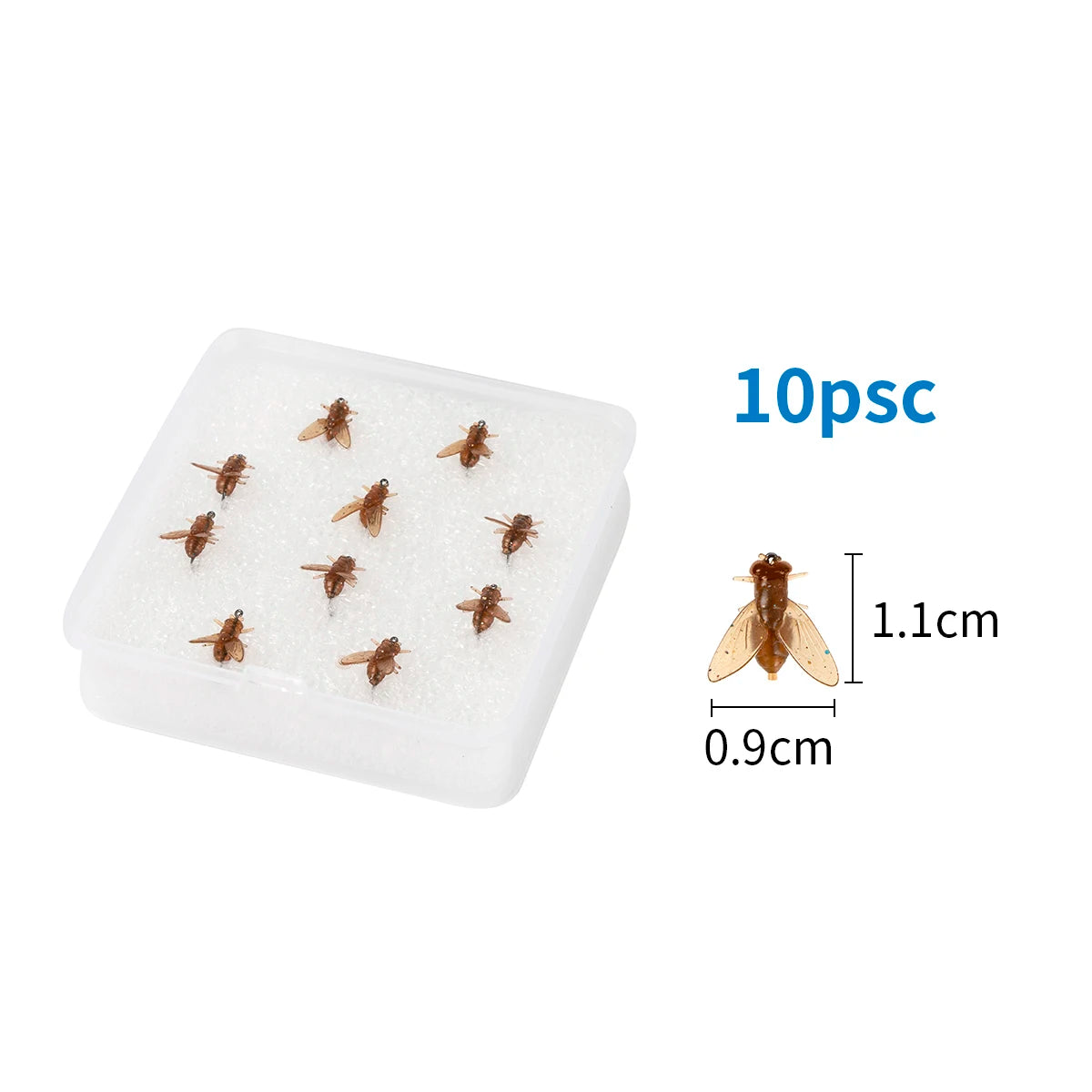 10/20pcs/box Bionic Fly Fishing Bait Fly Hook Soft Bait Add Fish Attractant Fishing Gear For Salmon