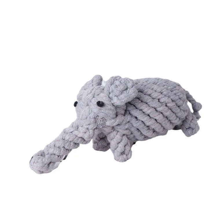 Dog Rope Toy Cartoon Animal Dog Chew Toys for Small Large Dogs Cats Molar Cleaning Teeth Toy Bite Resistance Puppy Pet Supplies