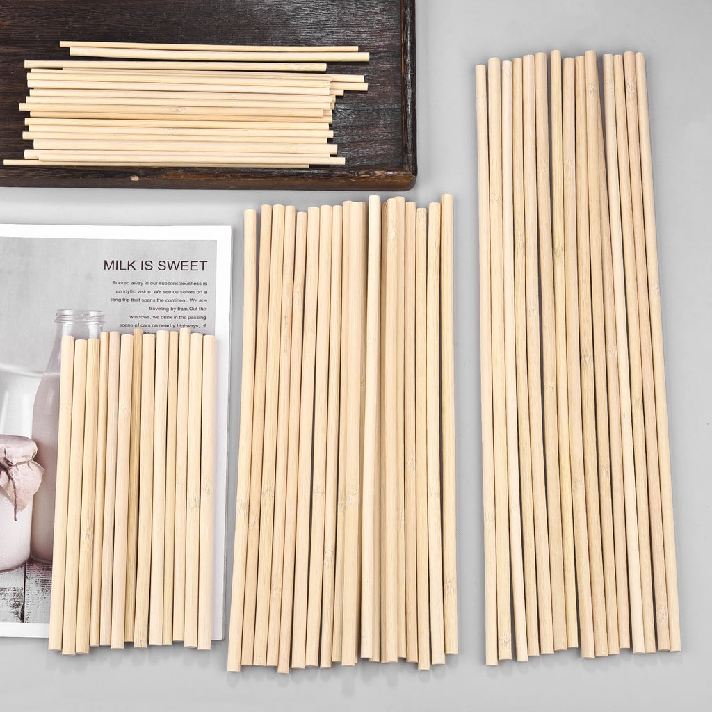 6/10/20/30/40pcs Round Wooden Bamboo Sticks DIY Handmade Craft Making Small Wooden Stick Material For Woodworking Supplies