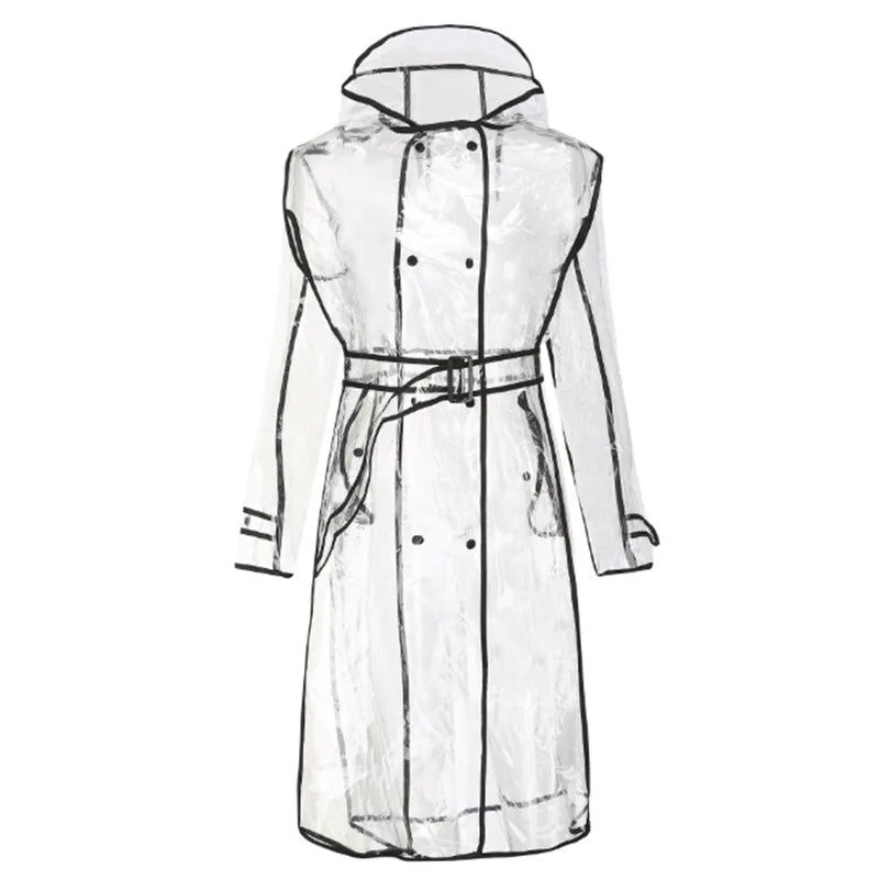 New Design EVA Raincoat with Transparent Edging | Korean Style Windproof Cloak | Lightweight Waterproof Outdoor Coat for Adults