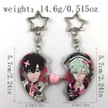 New Alien Stage Heart Pendant Anime Keychain Ivan Till Acrylic Key Ring Cute Ornament Accessories Valentine's Day Gift