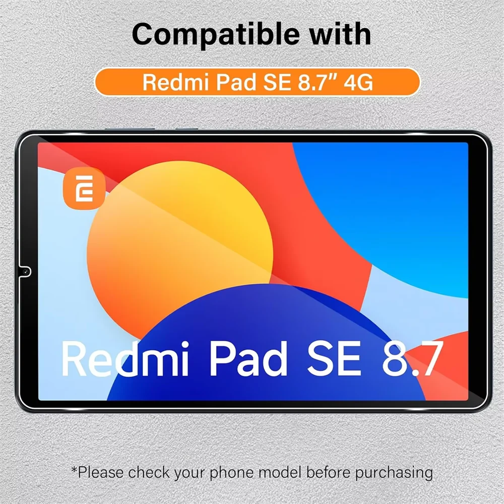 1PCS Tempered Glass Screen Protector For Xiaomi Redmi Pad SE 4G 8.7 Inch 2024 Anti-scratch Free Bubble Free HD Protective Film