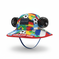 World Cup Solar-Powered Dual Fan Cooling Hat with soccer theme